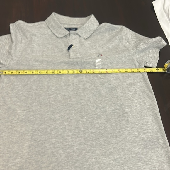 Tommy Hilfiger Custom Fit Polo Shirt Grey Short Sleeve Moisture Wicking NWT - Picture 10 of 14